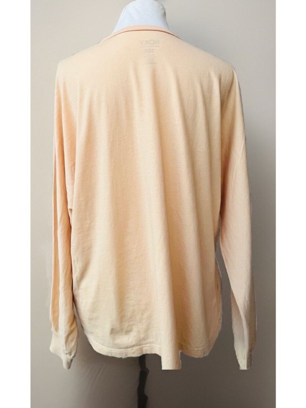 Roxy Aloha Dreams Tee M Orange Embroidered Long Sleeve Top - Picture 2 of 7